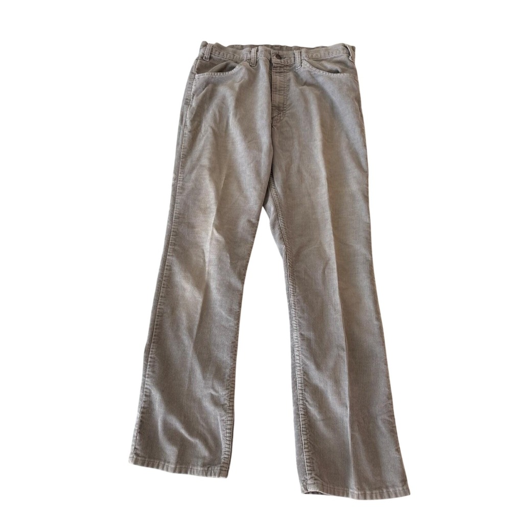 Vintage Levi's White Tab Corduroy Pants Mens 33x30 Blue Gray Straight Leg